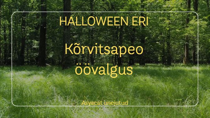 kõrvitsapeo öövalgus