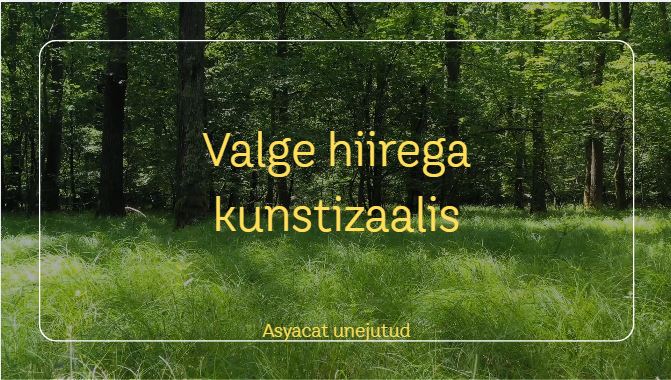 valge hiirega kunstizaalis